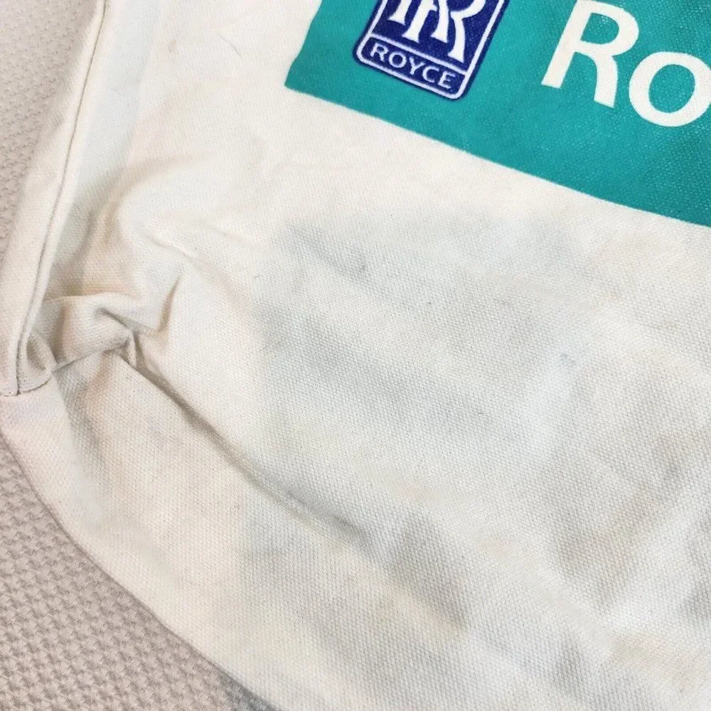 Vintage Rolls Royce Heli Expo 2000 Las Vegas Canvas Bag Teal Purple White